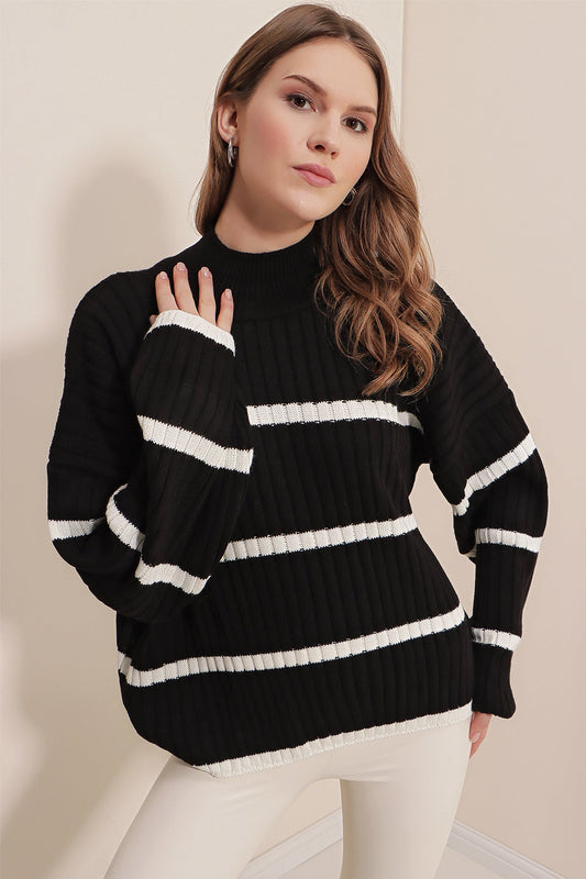 Black Stripped Sweater