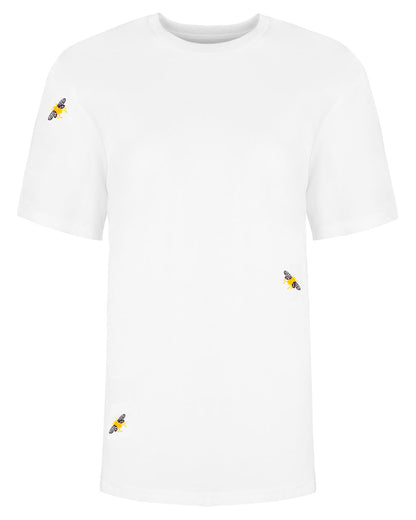 Bee Embroidered T-Shirt White